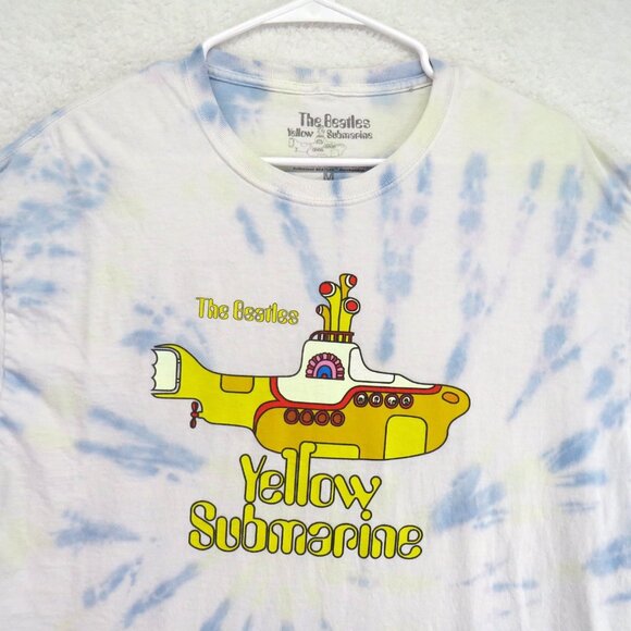The Beatles Yellow Submarine Shirt Mens Medium Tie Dye Graphic Band Tee Music 20 - Picture 2 of 8